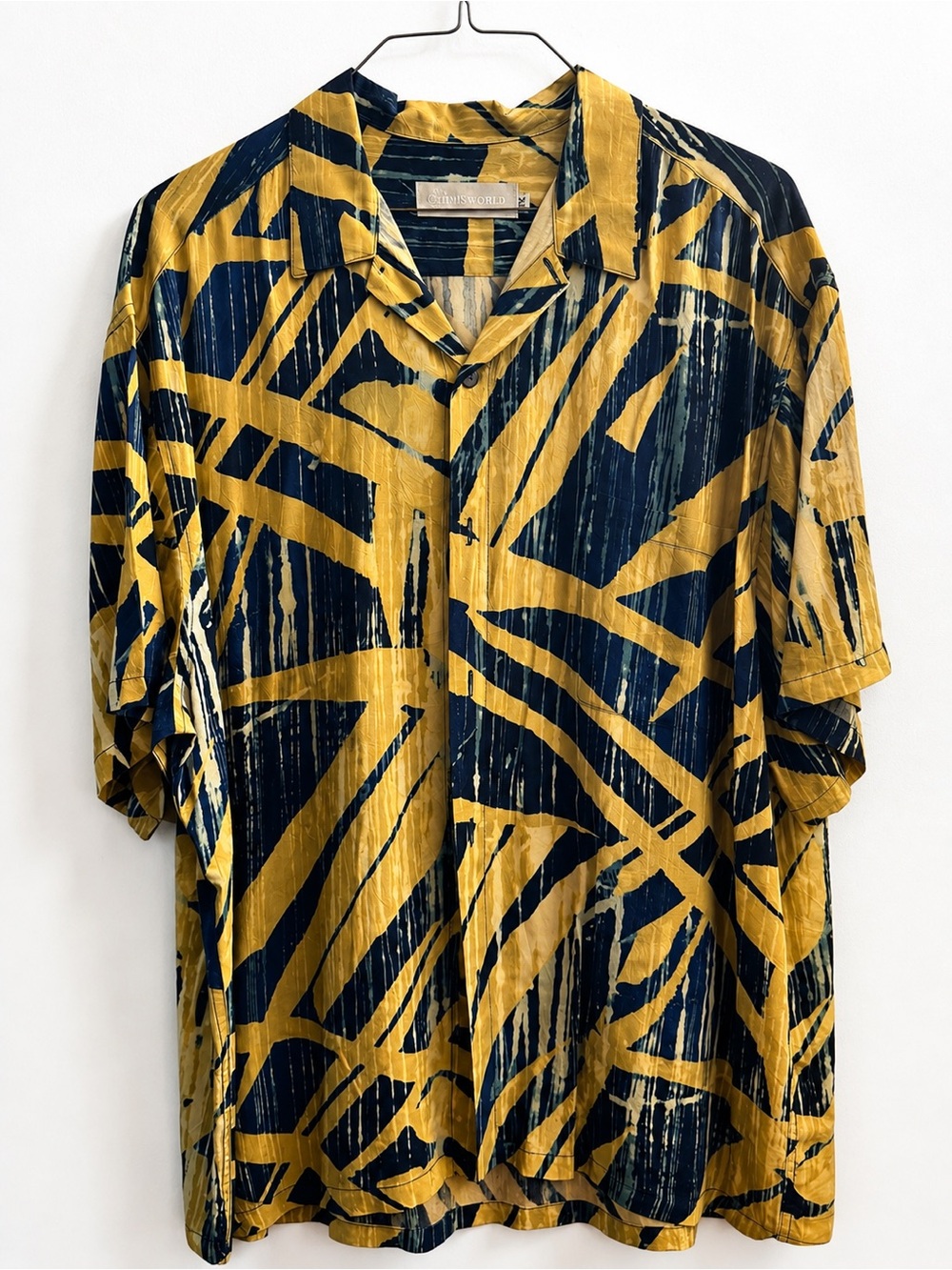 Jams World Hawaii Yellow & Navy Abstract Artsy Shirt